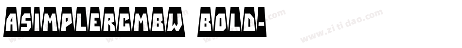 aSimplerCmBW Bold字体转换